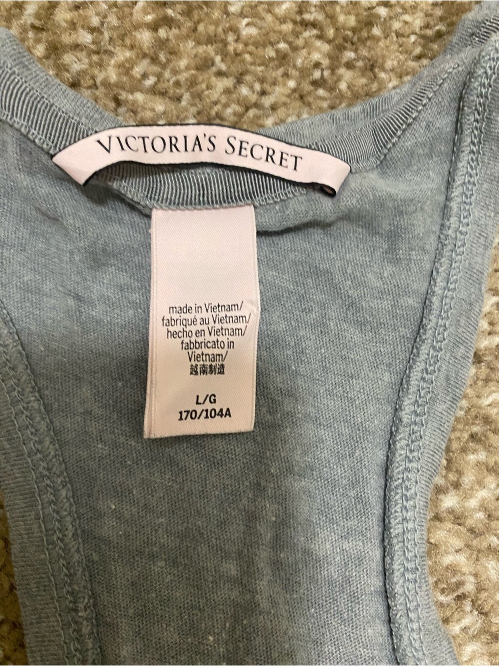 Victoria's Secret Light Grey comfy sleep dress - Picture 3 of 4
